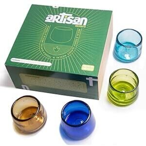 Artisan Accents Set Of Four Mezcal And Tequila Glasses NEW